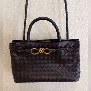 Bottega Andiamo Style Small Bag - Burgundy